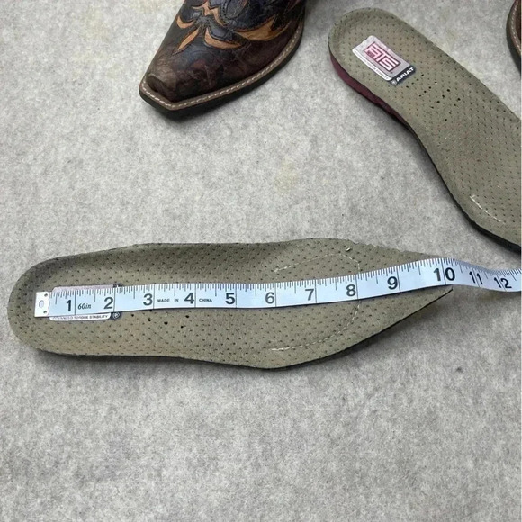 Ariat Dahlia Distressed Snip Toe Brown Leather Cowgirl Western Boots Size 7.5B - Picture 12 of 17